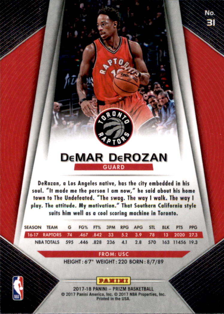 A9251- 2017-18 Panini Prizm Bk Cards 1-280 +Rookies -You Pick- 15+ FREE US SHIP - Picture 41 of 419