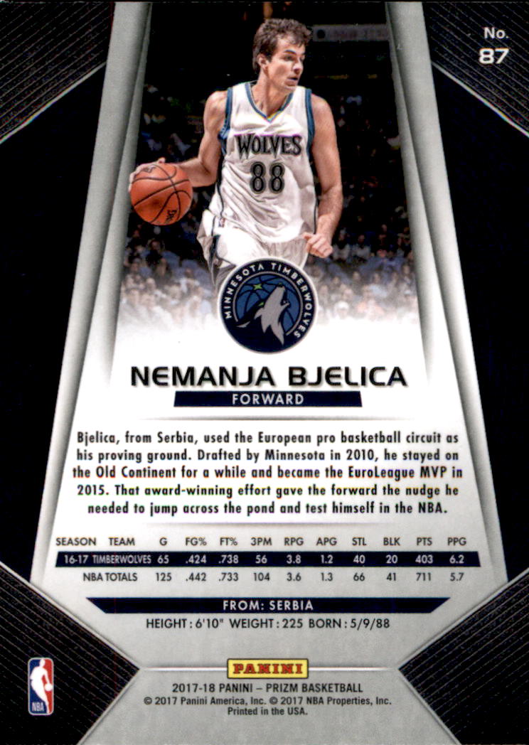A9251- 2017-18 Panini Prizm Bk Cards 1-280 +Rookies -You Pick- 15+ FREE US SHIP - Picture 123 of 419