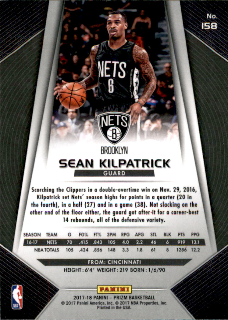 A9251- 2017-18 Panini Prizm Bk Cards 1-280 +Rookies -You Pick- 15+ FREE US SHIP - Picture 230 of 419