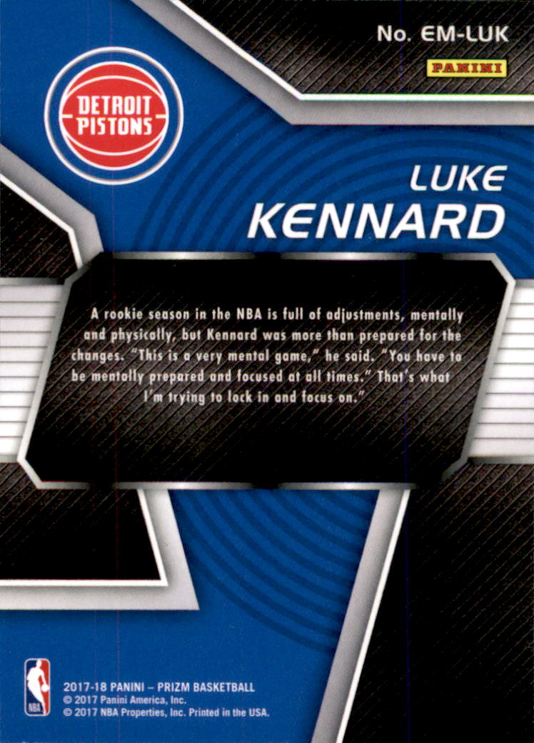 2017-18 Panini Prizm Emergent #LUK Luke Kennard