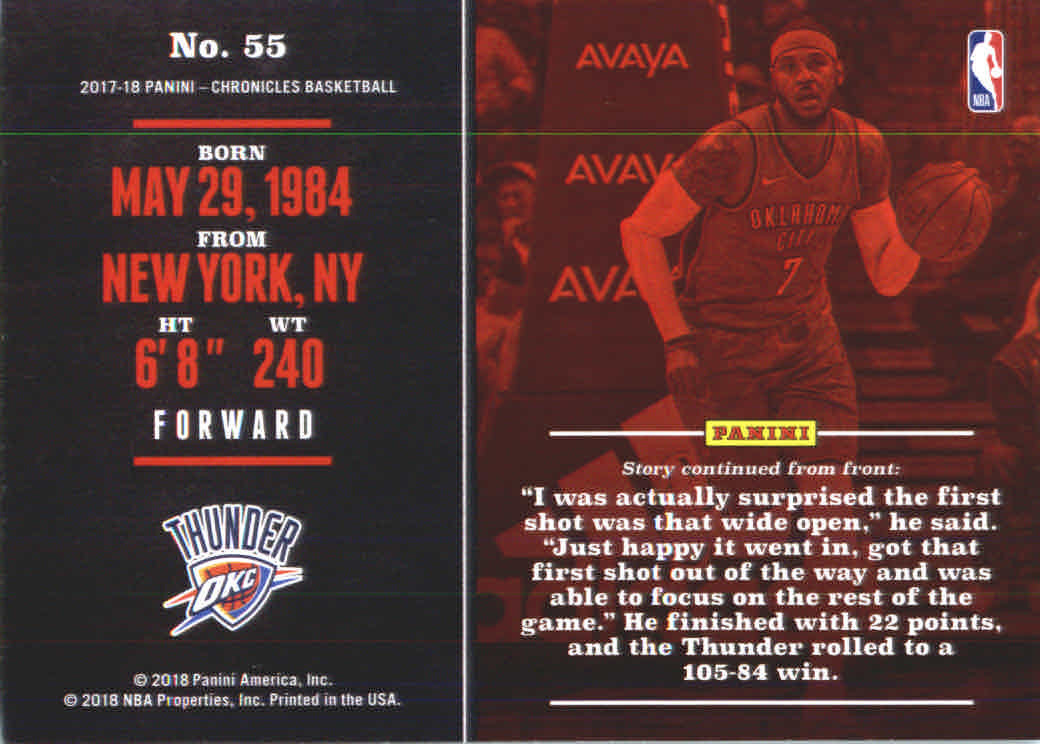 Carmelo Anthony cards (2004-2023) Nuggets Thunder Knicks Blazers - You Choose - Bild 227 von 284