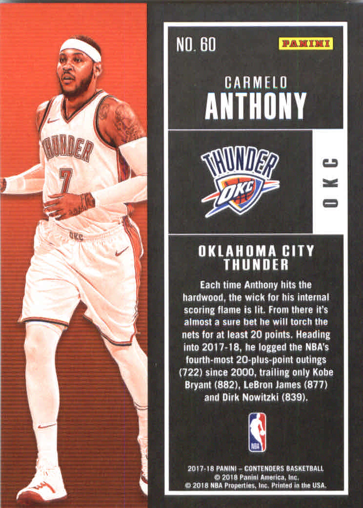 Carmelo Anthony cards (2004-2023) Nuggets Thunder Knicks Blazers - You Choose - Bild 229 von 284