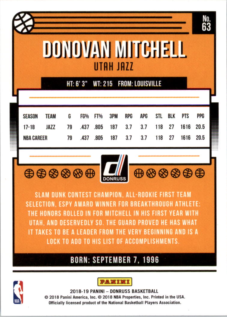 A9993- 2018-19 Donruss Bk Card #s 1-200 +Inserts -You Pick- 15+ FREE US SHIP - Picture 125 of 461