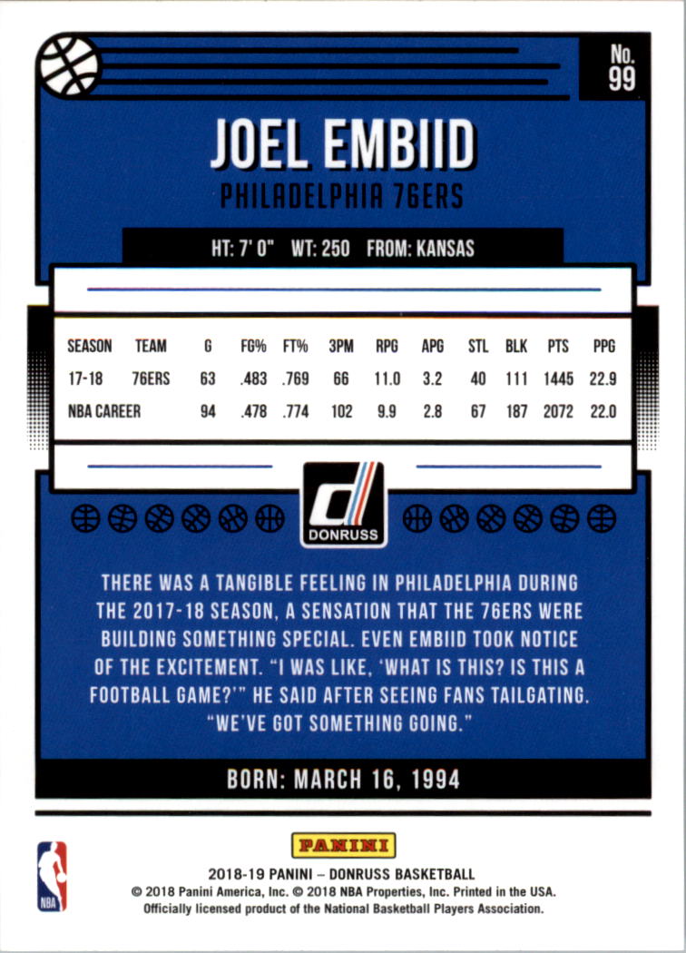 A9993- 2018-19 Donruss Bk Card #s 1-200 +Inserts -You Pick- 15+ FREE US SHIP - Picture 193 of 461