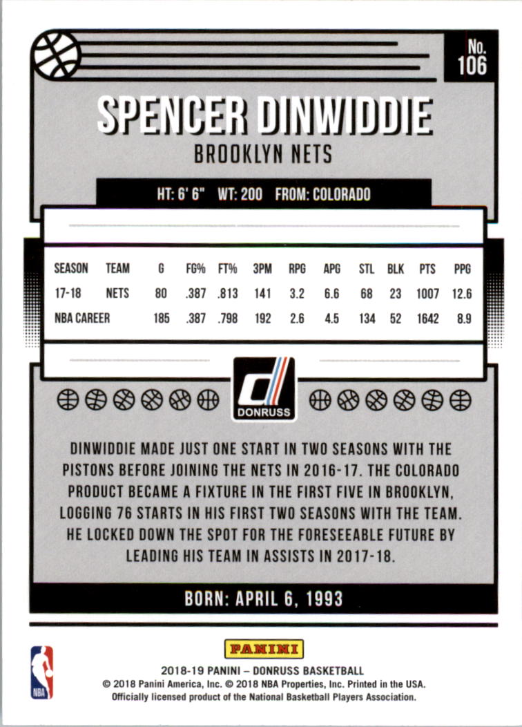 A9993- 2018-19 Donruss Bk Card #s 1-200 +Inserts -You Pick- 15+ FREE US SHIP - Picture 207 of 461