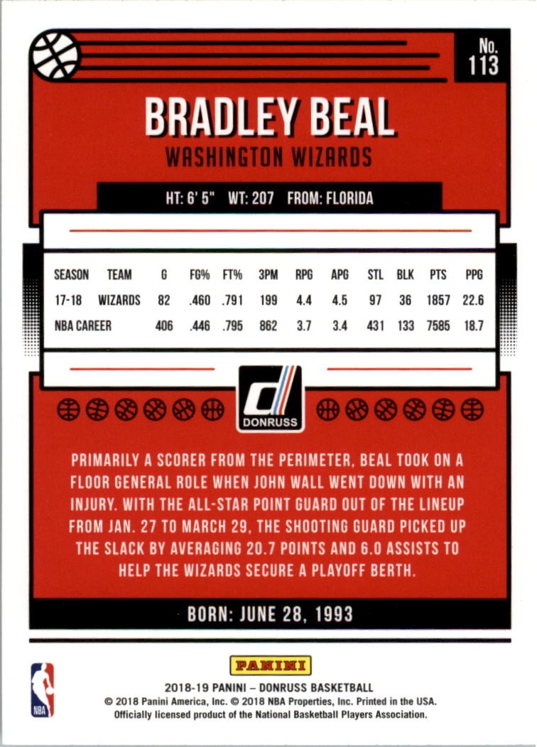 A9993- 2018-19 Donruss Bk Card #s 1-200 +Inserts -You Pick- 15+ FREE US SHIP - Picture 221 of 461