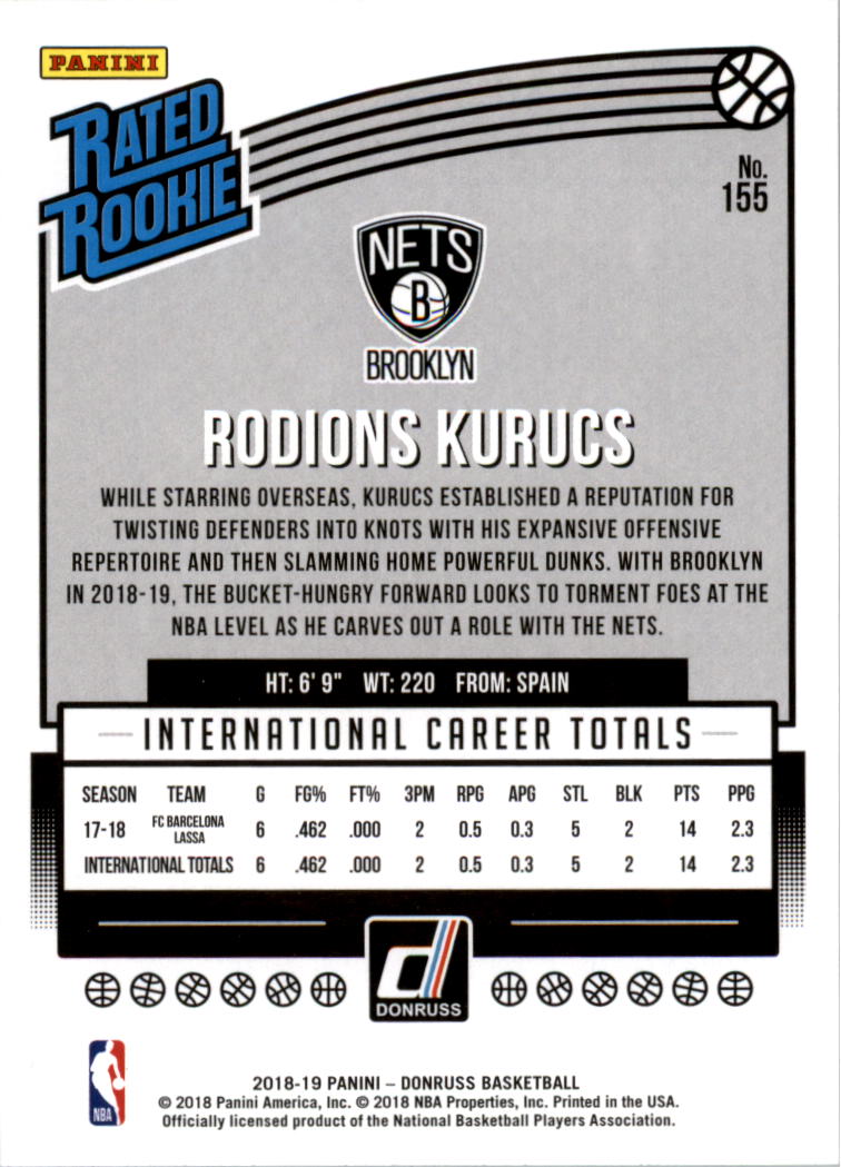 A9993- 2018-19 Donruss Bk Card #s 1-200 +Inserts -You Pick- 15+ FREE US SHIP - Picture 305 of 461