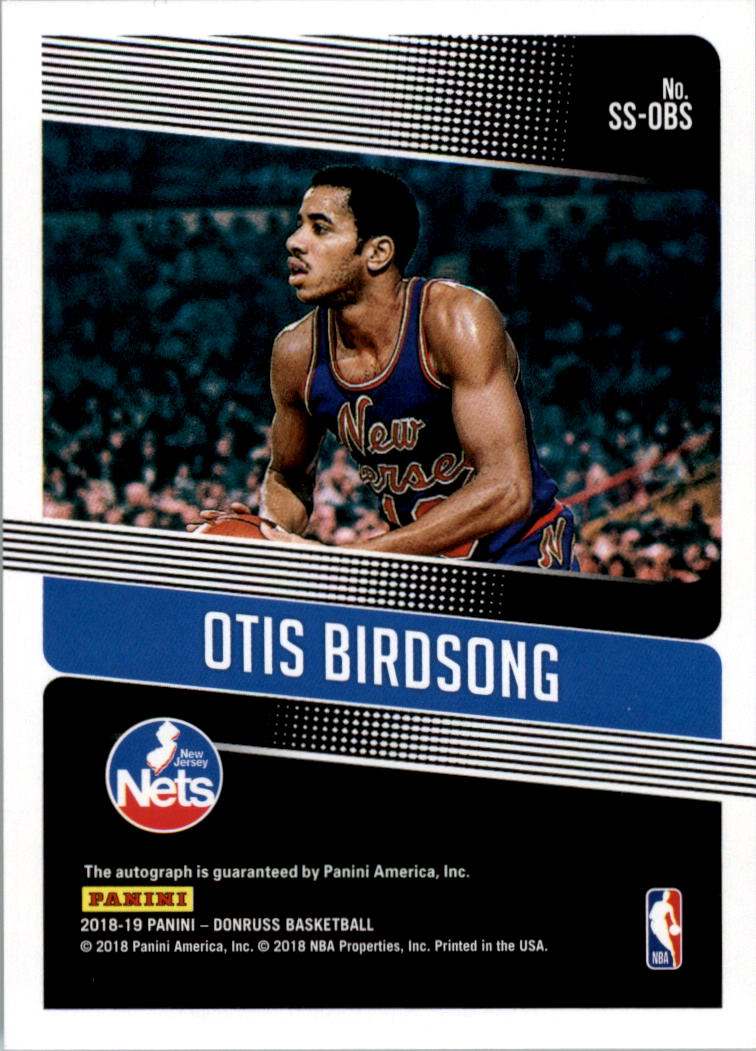 2018-19 Donruss Significant Signatures #4 Otis Birdsong back image