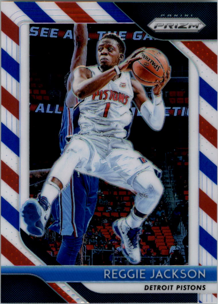 2018-19 Panini Prizm Prizms Red White and Blue #142 Reggie Jackson