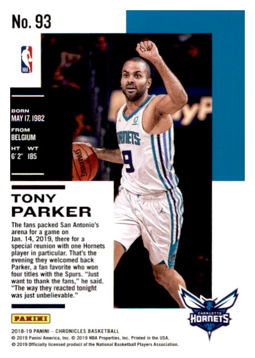 Tony Parker cards (2002-2018) Spurs Hornets - You Choose - Picture 220 of 227