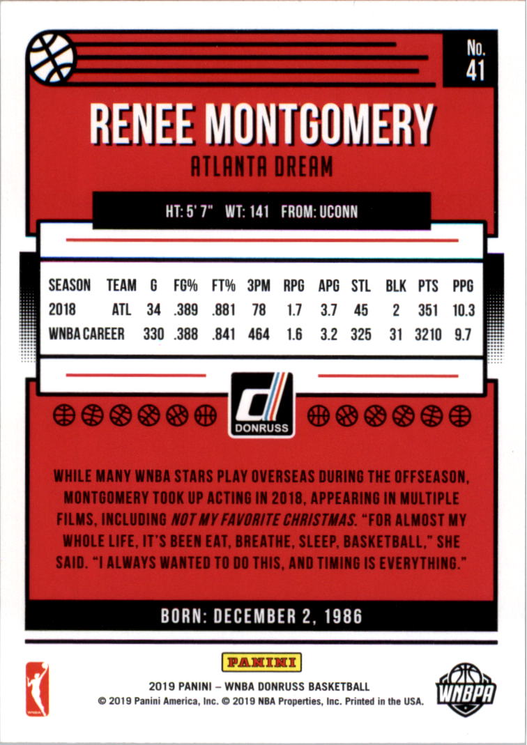A5065- 2019 Donruss WNBA Bk Cards 1-100 +Inserts -You Pick- 15+ FREE US SHIP - Picture 79 of 263