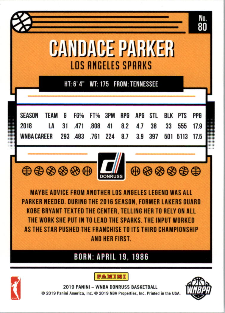 A5065- 2019 Donruss WNBA Bk Cards 1-100 +Inserts -You Pick- 15+ FREE US SHIP - Picture 153 of 263