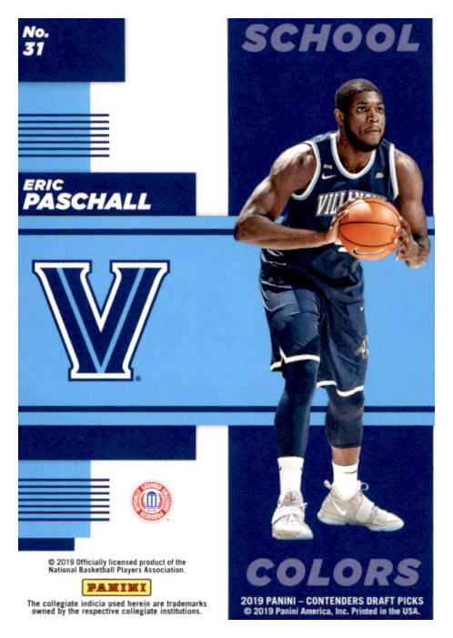 2019-20 Panini Contenders Draft Picks School Colors #31 Eric Paschall back image