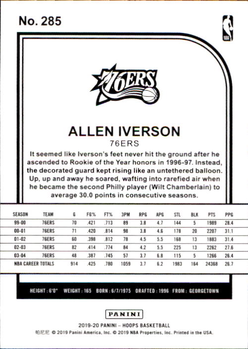 Allen Iverson cards (1997-2021) 76ers Nuggets - You Choose - Bild 224 von 228