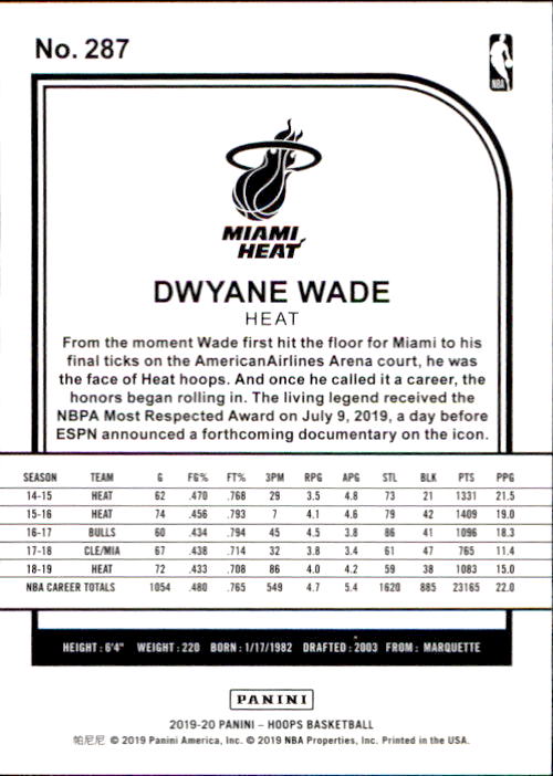 Dwyane Wade cards (2004-2022) Heat Bulls Marquette - You Choose - Picture 226 of 232