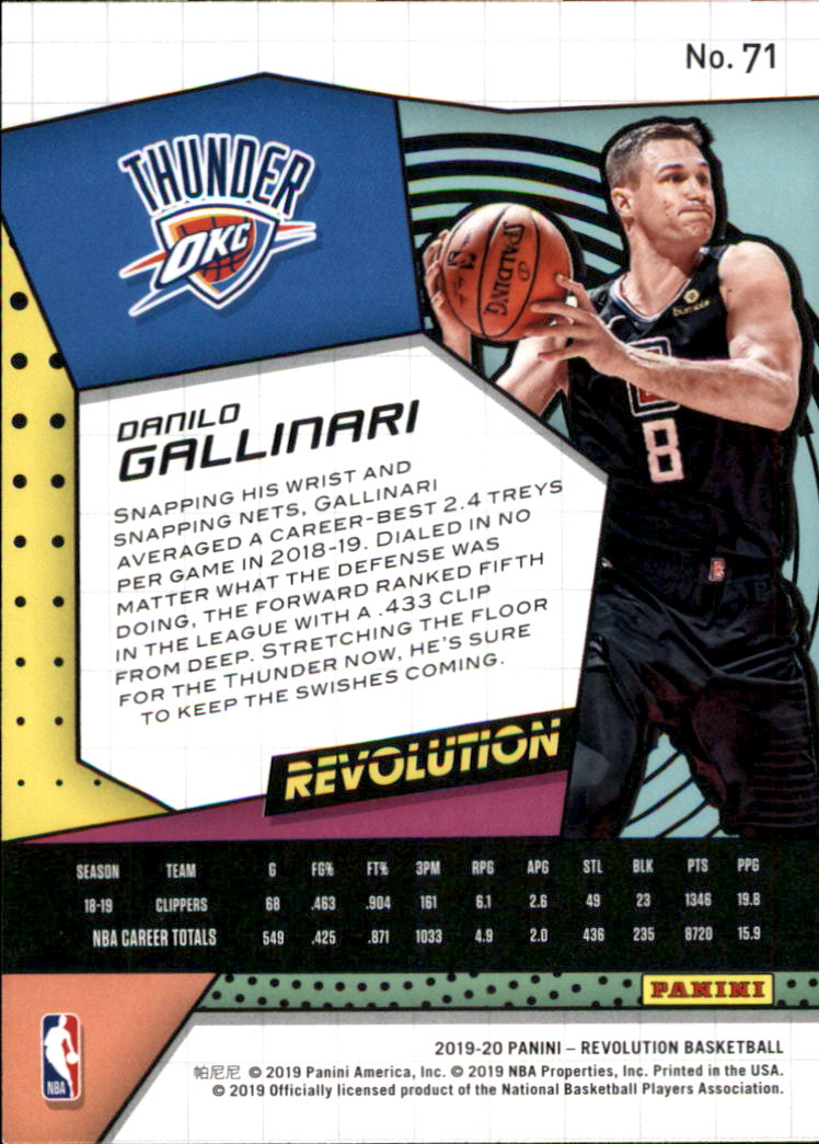 A5559- 2019-20 Panini Revolution Bk Cards 1-150+ -You Pick- 15+ FREE US SHIP