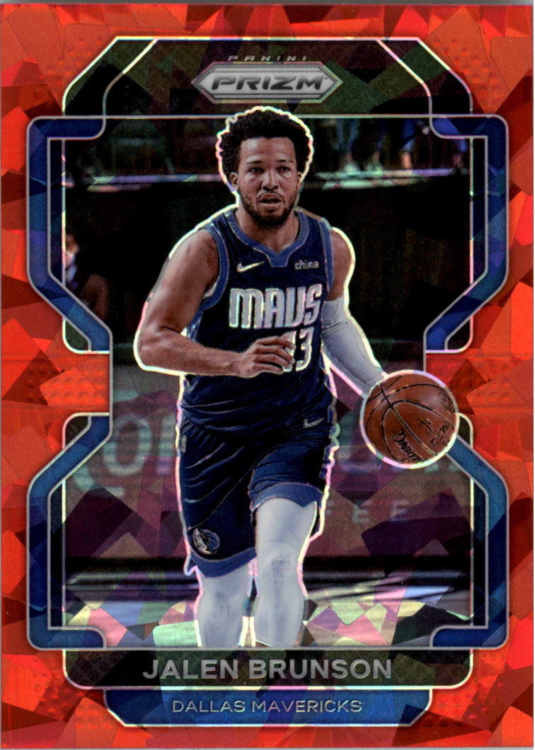 2021-22 Panini Prizm Prizms Red Ice #144 Jalen Brunson