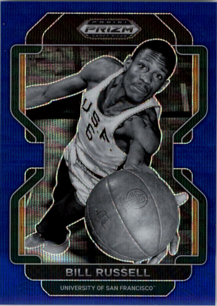 2022-23 Panini Prizm Draft Picks Prizms Blue Wave #4 Bill Russell