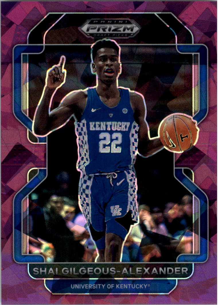 2022-23 Panini Prizm Draft Picks Prizms Purple Ice #43 Shai Gilgeous-Alexander
