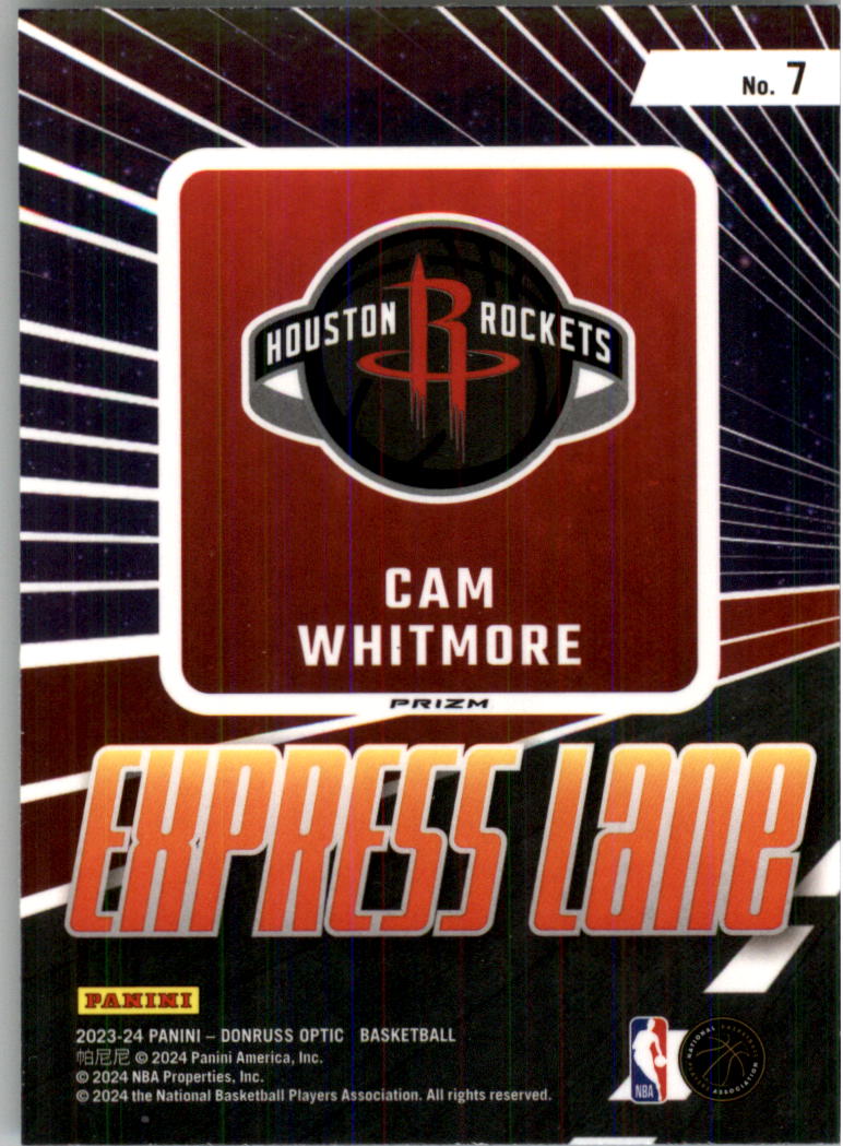2023-24 Donruss Optic Express Lane Purple #7 Cam Whitmore