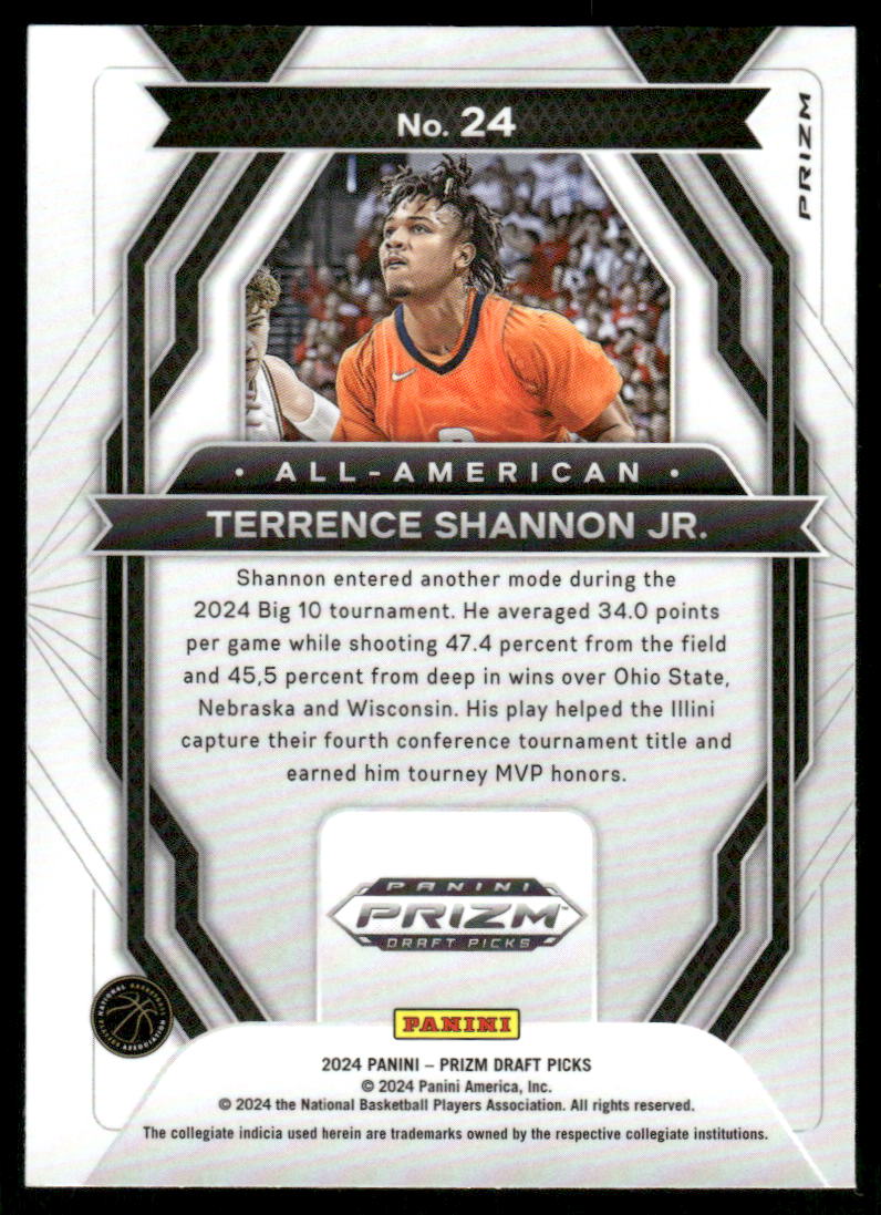 2024-25 Panini Prizm Draft Picks All-American Prizms Green #24 Terrence Shannon Jr.