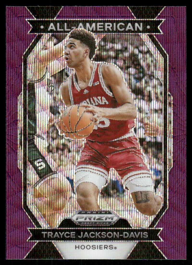 2024-25 Panini Prizm Draft Picks All-American Prizms Purple Wave #29 Trayce Jackson-Davis