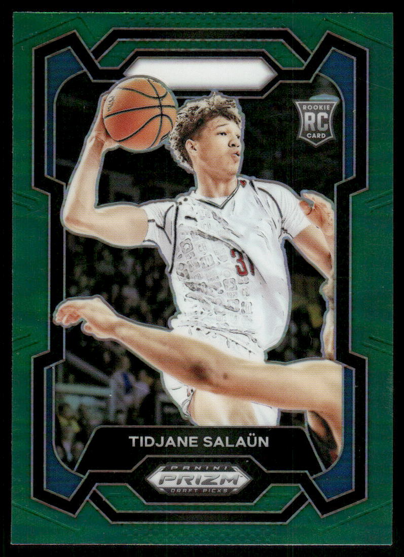 2024-25 Panini Prizm Draft Picks Prizms Green #82 Tidjane Salaun