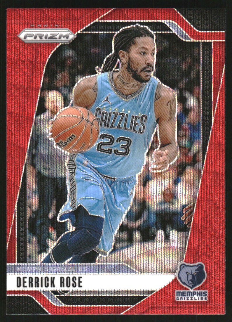 2024-25 Panini Prizm Prizms Ruby Wave #53 Derrick Rose