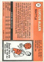 1970-71 Topps #31 Lucius Allen SP back image