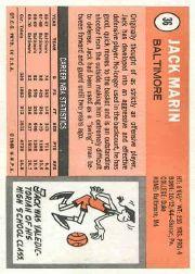 1970-71 Topps #36 Jack Marin SP back image