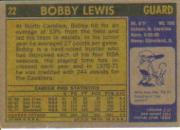 1971-72 Topps #22 Bobby Lewis back image