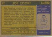 1971-72 Topps #62 Joe Cooke back image
