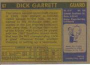 1971-72 Topps #67 Dick Garrett back image
