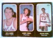 1971-72 Topps Trios #13A Rick Barry SP/14A Larry Jones/15A Julius Keye