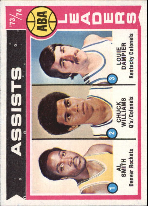 1974-75 Topps #212 Al Smith/Chuck Williams/Louie Dampier LL