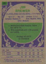 1975-76 Topps #46 Jim Brewer back image