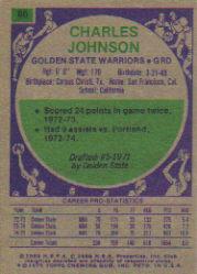 1975-76 Topps #86 Charles Johnson back image