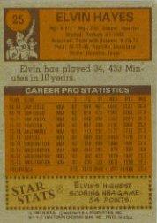 1978-79 Topps #25 Elvin Hayes back image