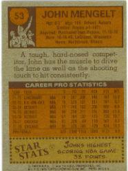 1978-79 Topps #53 John Mengelt back image