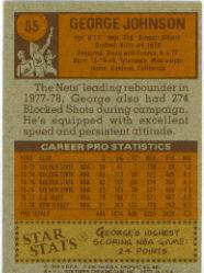 1978-79 Topps #55 George Johnson back image