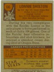 1978-79 Topps #66 Lonnie Shelton back image