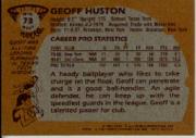 1981-82 Topps #MW73 Geoff Huston back image