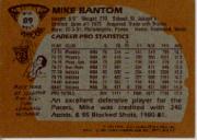 1981-82 Topps #MW89 Mike Bantom back image