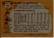 1981-82 Topps #MW104 Mark Olberding back image
