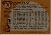 1981-82 Topps #MW105 James Silas back image