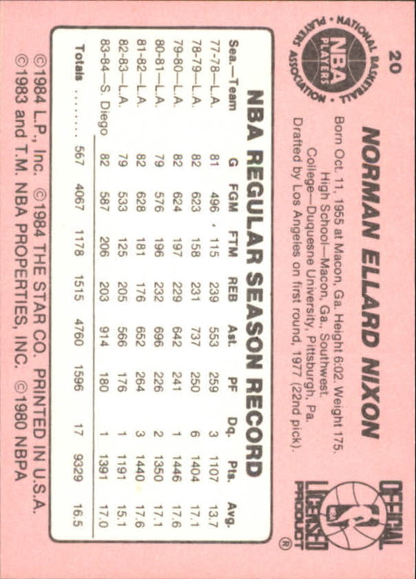 Sports Card Back
