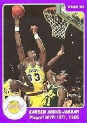 1985 Star Kareem Abdul-Jabbar #14 Kareem Abdul-Jabbar/Playoff MVP 71/85
