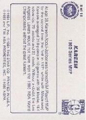 Sports Card Back