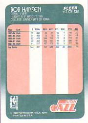 1988-89 Fleer #113 Bobby Hansen RC back image