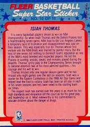 1988-89 Fleer Stickers #10 Isiah Thomas back image